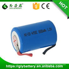 GLE High Quality 1.2v 4/5 sc 1600mAh NICD SubC Battery